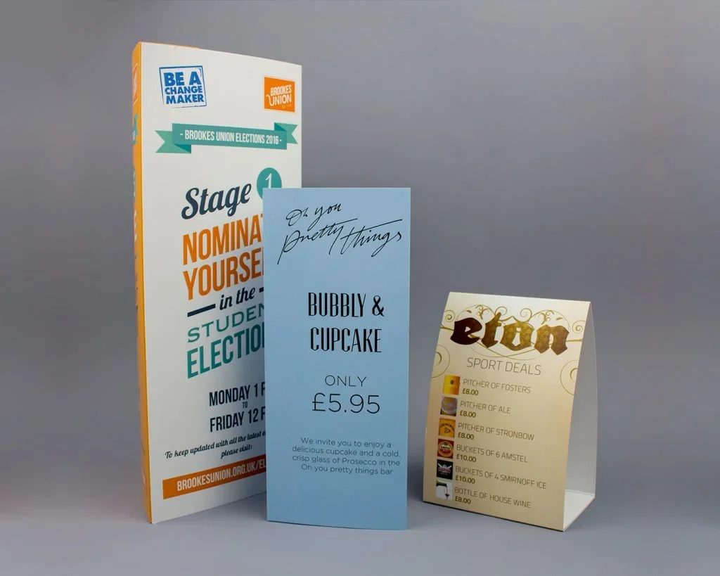 Table Tents Printing Horsham